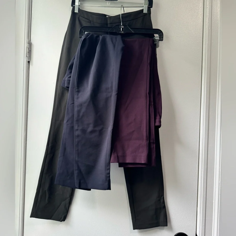 Bundle of 3 The Reset R Label Skinny Stretch Black Career Pants Size S - Picture 4 of 12